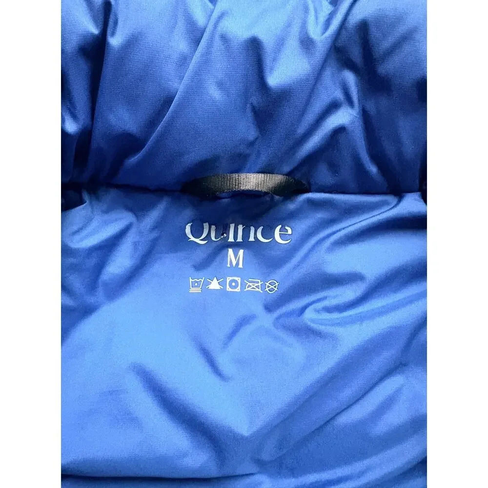 Quince Women’s Responsible Goose Down Puffer Jacket Blue Size M Warm Winter Coat - Picture 7 of 8